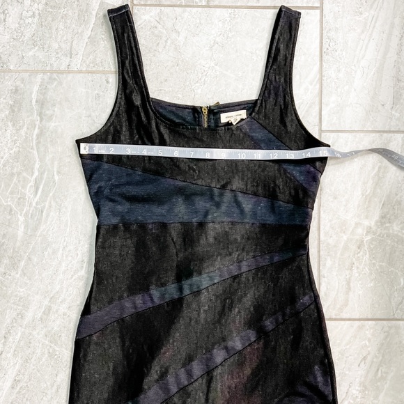 Silence and Noise Black Bodycon Dress Asymmetrical Hem Front Design Size Medium - Picture 4 of 8